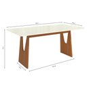 Ver imagem 2 de Mesa de Jantar Kappesberg em Madeira Maciça com Tampo de Vidro Off White 180cm