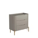 Ver imagem 1 de Mesa de Cabeceira com 3 Gavetas 70cm Pés em Metal 100% MDF