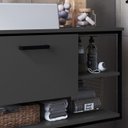 Ver imagem 6 de Gabinete Suspenso Banheiro 80 Cm com Cuba Preto Grafite P1007 Pp