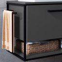 Ver imagem 7 de Gabinete Suspenso Banheiro 80 Cm com Cuba Preto Grafite P1007 Pp