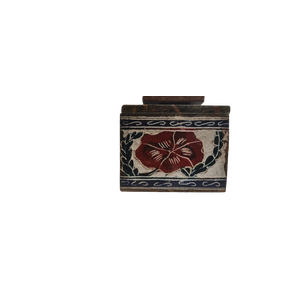 Manteigueira Francesa Quadrada em Pedra Sabão Decorada - Flor