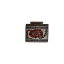 Ver imagem 2 de Manteigueira Francesa Quadrada em Pedra Sabão Decorada - Flor