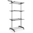 Ver imagem 1 de Multi Varal de Chão com Bandejas e Pés Dobráveis 3 Andares com Cabideiro- Cinza