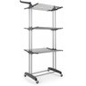 Multi Varal de Chão com Bandejas e Pés Dobráveis 3 Andares com Cabideiro- Cinza - 1