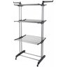 Multi Varal de Chão com Bandejas e Pés Dobráveis 3 Andares com Cabideiro- Cinza - 8