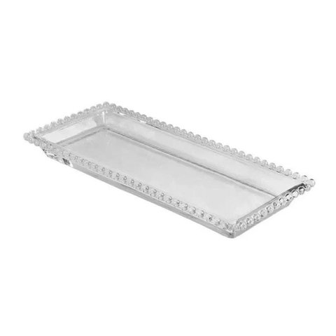 Travessa de Cristal Bolinha Pearl Wolff 30x13cm