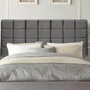 Ver imagem 1 de Painel Estofado Luxo Clara 90cm Solteiro para Cama Box Corino Cinza - Gat Magazine
