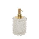 Ver imagem 1 de Saboneteira Rostratto em Cristal Murano Transparente e Metal Dourado
