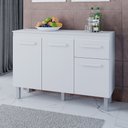 Ver imagem 1 de Balcão Gabinete para Pia Vic 118cm 03 Portas 01 Gaveta sem Tampo Branco - Desk Design