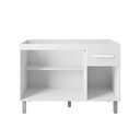 Ver imagem 3 de Balcão Gabinete para Pia Vic 118cm 03 Portas 01 Gaveta sem Tampo Branco - Desk Design