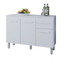 Ver imagem 2 de Balcão Gabinete para Pia Vic 118cm 03 Portas 01 Gaveta sem Tampo Branco - Desk Design