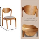 Ver imagem 3 de Sala de Jantar Mesa Ballare 135cm Tampo Laminado Redondo com 4 Cadeiras Solaris Gold