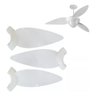 Jogo Hélice C/ 3 Pás para Ventilador Teto Aliseu Tradicional Branco - 1