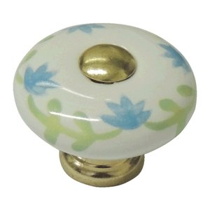 Puxador Cerâmica IL 7031 - Estampa Flor - 32MM