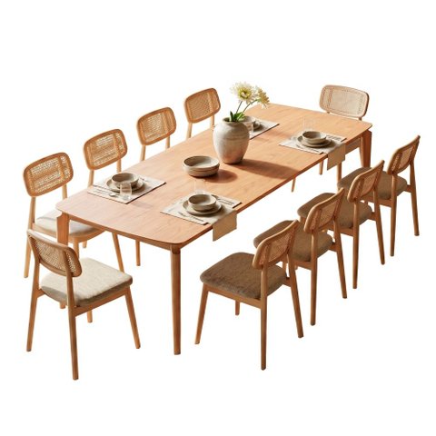 Mesa de Jantar Andaluz com 10 Cadeiras Cinamomo 270cm