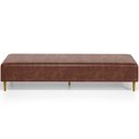 Ver imagem 3 de Puff Decorativo Sala de Estar Bali W01 Pés Palito 210x60cm Couríssimo Marrom - Lyam Decor