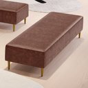 Ver imagem 2 de Puff Decorativo Sala de Estar Bali W01 Pés Palito 210x60cm Couríssimo Marrom - Lyam Decor