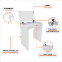 Ver imagem 2 de Escrivaninha com Gaveta Bau Computador Prateleira Multiuso Home Office Estudos para Quarto