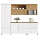Ver imagem 2 de Cozinha Modulada 5 Peças Marquesa 6 Portas 6 Gavetas 100 Mdf Nesher