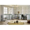 Ver imagem 4 de Mini Berço Multifuncional 5 em 1 Mdf Quarto Bebê Moderno:branco