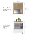Ver imagem 4 de Cozinha Modulada 100% Mdf 2 Peças Nesher Rainha Branco Marrom