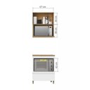 Ver imagem 3 de Cozinha Modulada 100% Mdf 2 Peças Nesher Rainha Branco Marrom
