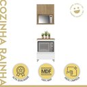 Ver imagem 5 de Cozinha Modulada 100% Mdf 2 Peças Nesher Rainha Branco Marrom