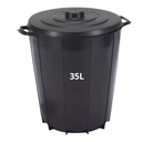Ver imagem 2 de Lixeira Preta 35l com Tampa Cesto de Lixo