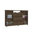 Ver imagem 3 de Cômoda Vênus Sapateira 2 Portas e 3 Gavetas Amêndoa Quarto Luxo