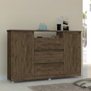 Ver imagem 2 de Cômoda Vênus Sapateira 2 Portas e 3 Gavetas Amêndoa Quarto Luxo