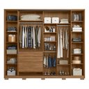 Ver imagem 3 de Guarda Roupa Casal Laredo 4 Portas Flex Amêndola Touch/nude Prime Tx com Vidro Reflecta e Pés -