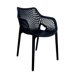 Kit 2 Poltrona Suits Conforto Ergonômico Polipropileno Preto