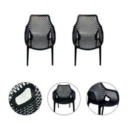 Kit 2 Poltrona Suits Conforto Ergonômico Polipropileno Preto - 2