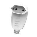 Ver imagem 1 de 10 Unidades Plugue Fêmea Tomada Móvel 2 Pólos 20a 90° Cor Branco Durín