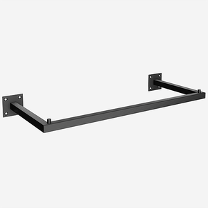 Arara de Parede 60cm Quadrada Simples Leve - Preto