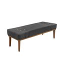 Ver imagem 1 de Recamier Genova 195 Cm Luxo Suede com Madeira Maciça Cinza