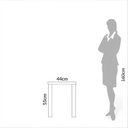 Ver imagem 4 de Mesa de Canto Madeira Industrial 44 Cm 100% Mdf Dalla Costa Cor:off White com Freijó