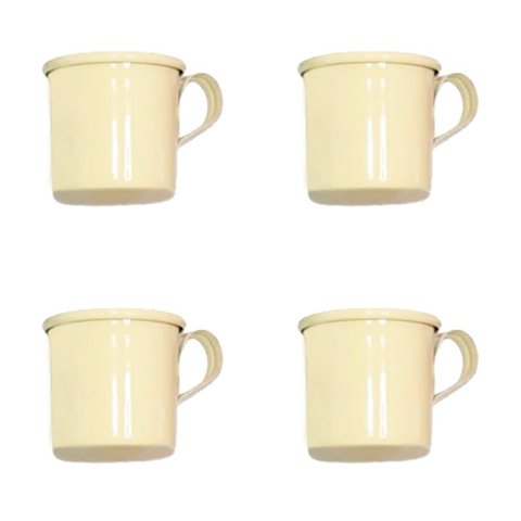 Kit 4 Canecas em alumínio estilo Moscow Mule Decor - Bege