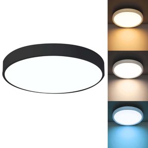 Luminaria Plafon Sobrepor Moderno Led 3 Tons Sala Quarto Residencial Decoração Iluminação Teto Escri
