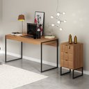 Ver imagem 2 de Conjunto para Escritório 2 Peças Amêndoa/preto Tecnomobili