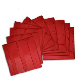 Piso Tátil 10pçs Borracha Pvc 25x25 Direcional Vermelho - 2