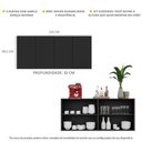 Ver imagem 4 de Aparador Buffet Suspenso Multimóveis Veneza 4 Portas FG3594 Preto