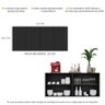 Aparador Buffet Suspenso Multimóveis Veneza 4 Portas FG3594 Preto - 4