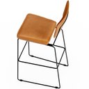 Ver imagem 7 de Kit 4 Banquetas Altas Cozinha Sala Jantar Base em Aço Fixa Allana L02 Couríssimo Whisky - Lyam