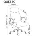 Ver imagem 5 de Cadeira de Escritório Quebec Diretor - Cinza