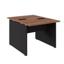 Ver mais imagens de Conjunto Plataforma Pé Painel Espresso Móveis Nogal e Preto Marrom