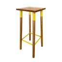 Ver imagem 4 de Kit 8 Banquetas Bistro Industrial Colors Ferro e Madeira Maciça - Amarela