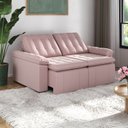 Ver imagem 2 de Sofá Cama Retrátil e Reclinável 3 Lugares 200cm Veludo com Molas Palmeira CabeCasa MadeiraOriginals