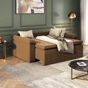 Ver imagem 3 de Sofá Cama Retrátil e Reclinável 3 Lugares 200cm Veludo com Molas Palmeira CabeCasa MadeiraOriginals