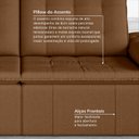 Ver mais imagens de Sofá Cama Casal Retrátil e Reclinável 3 Lugares Veludo com Molas Marrom Palmeira 200cm CabeCasa MadeiraOriginals Made